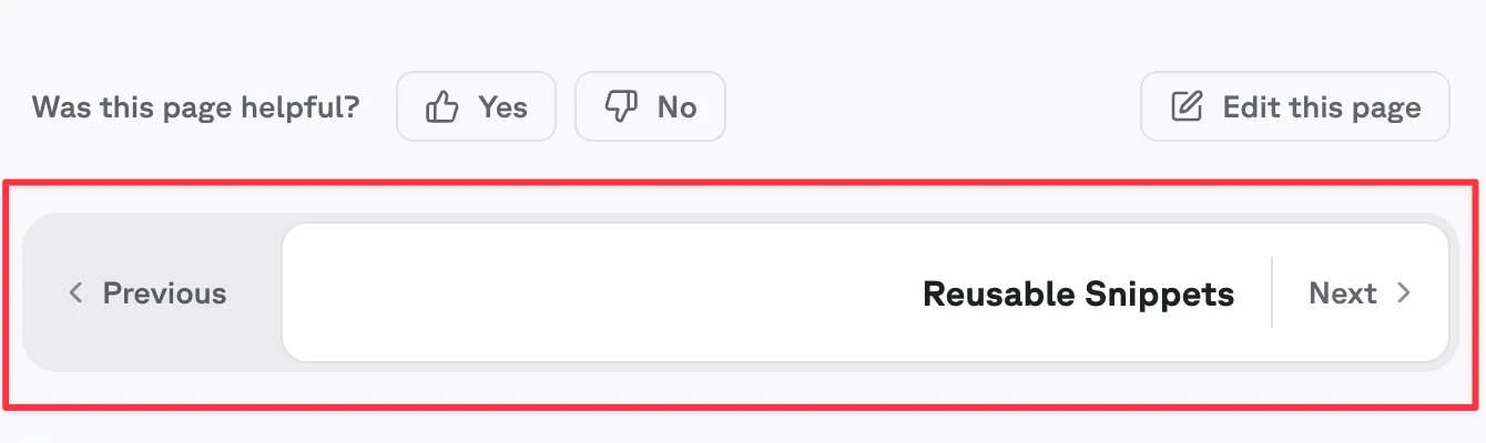 Navigation links feature