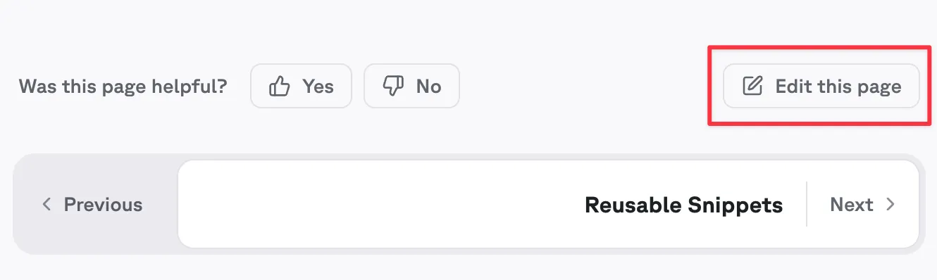 Edit this page feature