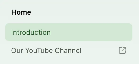 An external link within navigation